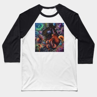 Octopus Garden of Earthly Delights Baseball T-Shirt